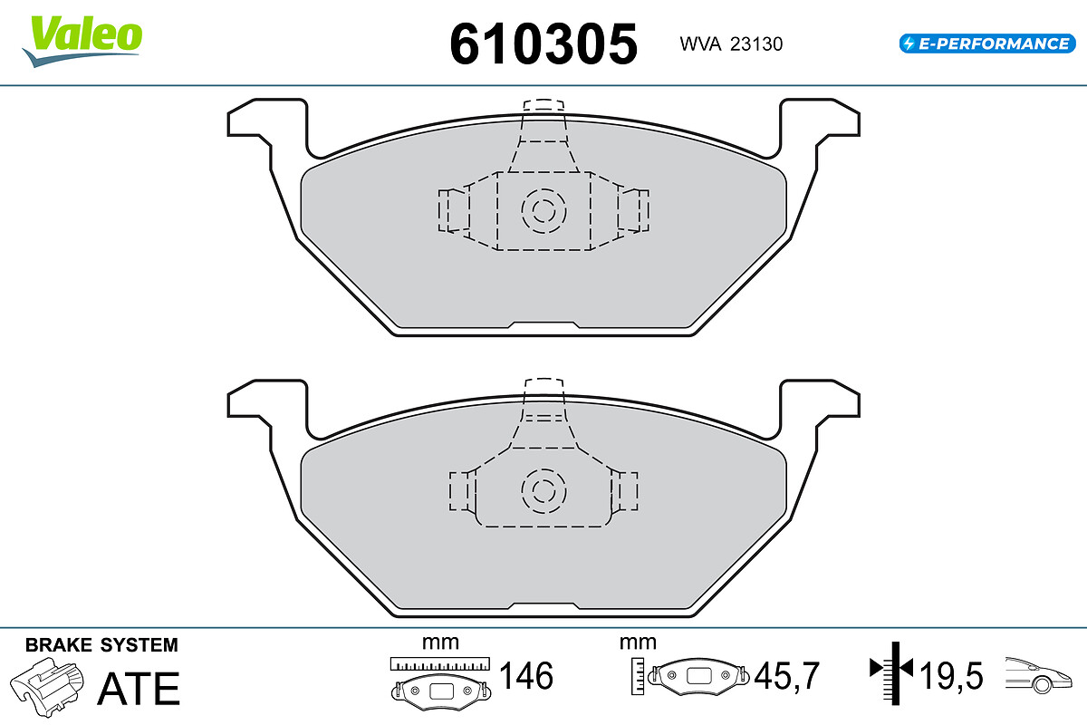 BRAKE PADS EV VW UP FR